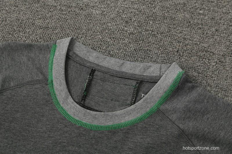23/24 Liverpool Grey Cotton Short Sleeve Jersey+Shorts