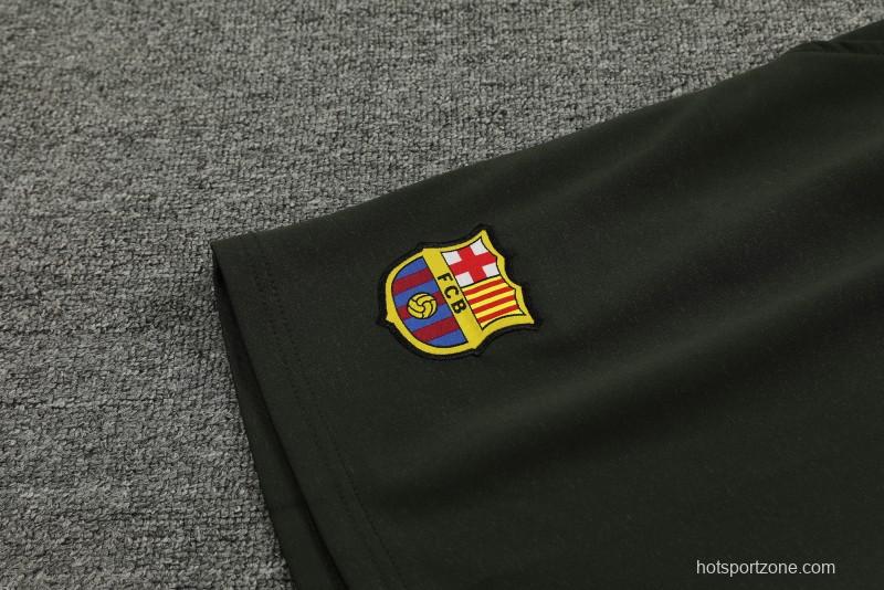 23/24 Barcelona Beige Cotton Short Sleeve Jersey+Shorts