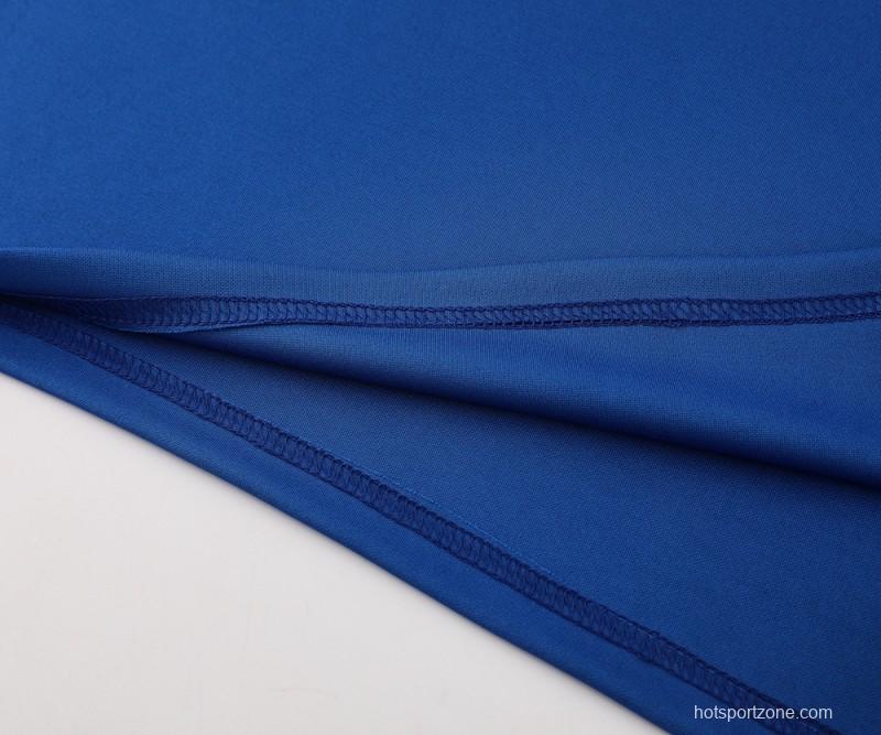2024 Nike Blue/White Half Zipper Jacket+Pants