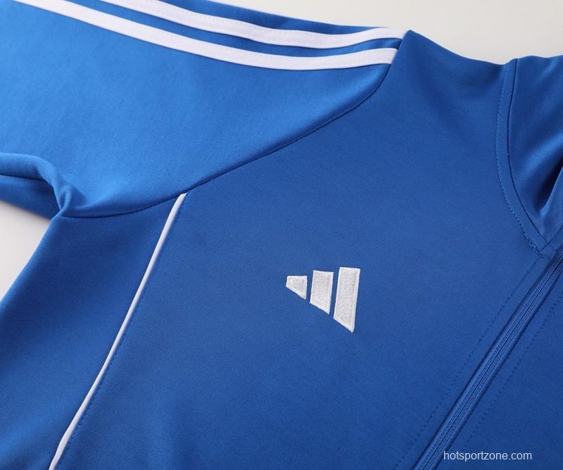 2024 Adidas Blue Half Zipper Jacket+Pants