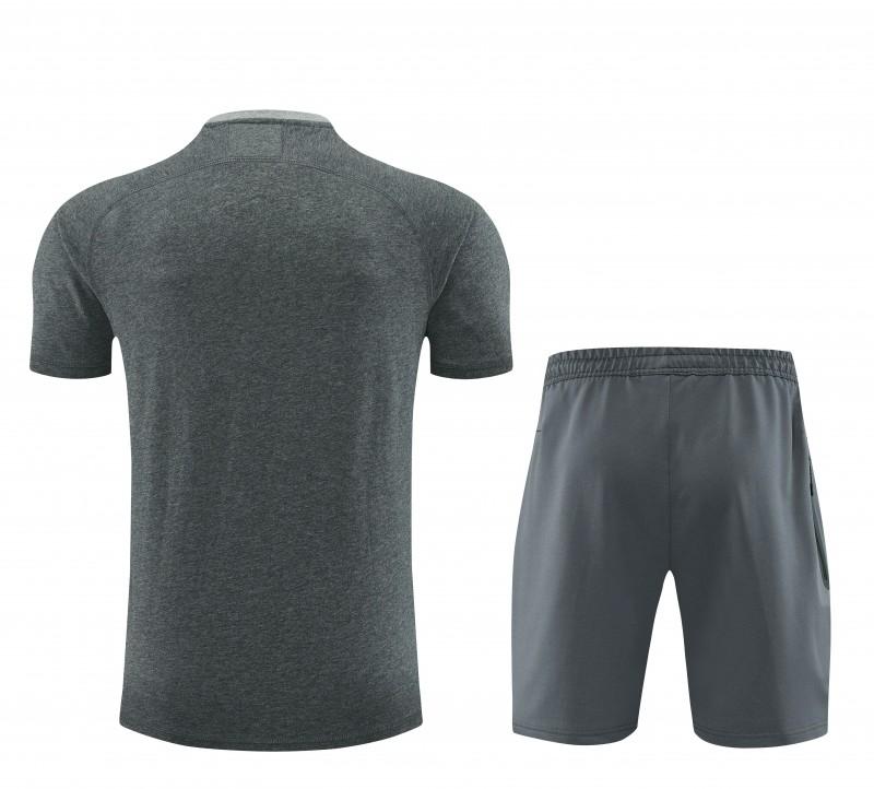 2024 Nike Grey/Green Cotton Short Sleeve Jersey+Shorts