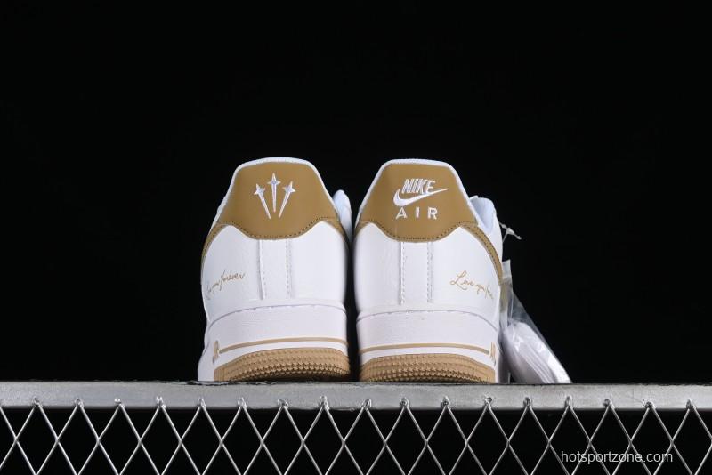 Nike Nocta x Nike Air Force 1 '07 Low "Certified Lover Boy" Khaki Classic Low-Top Casual Sneakers - LO1718-051