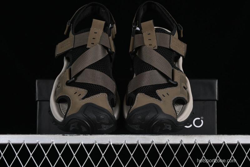 Ecco Offroad Series 2024 Summer New Casual Men's Sandals with Soft Leather Upper and Mesh - 63131501002