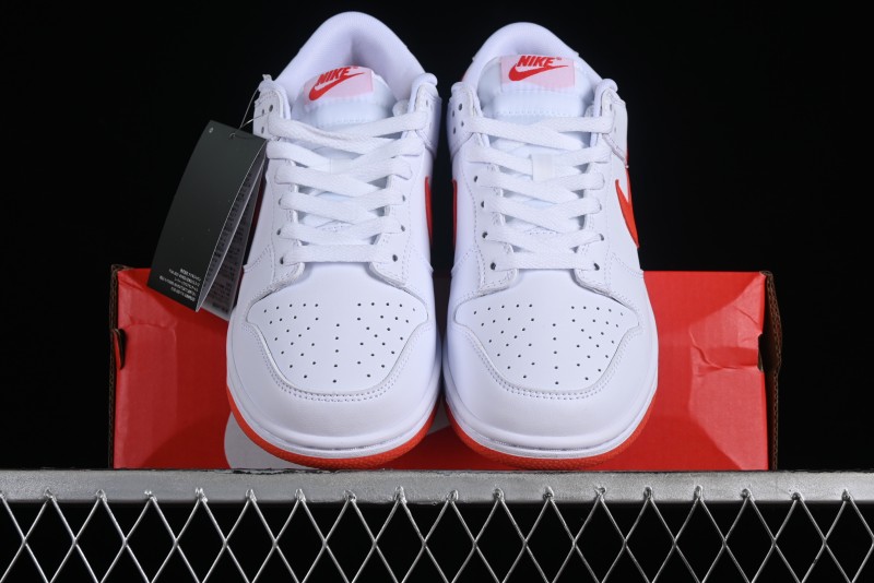 Nike SB Dunk Low White Orange Low-Top Casual Skateboarding Shoes - DV0831-103
