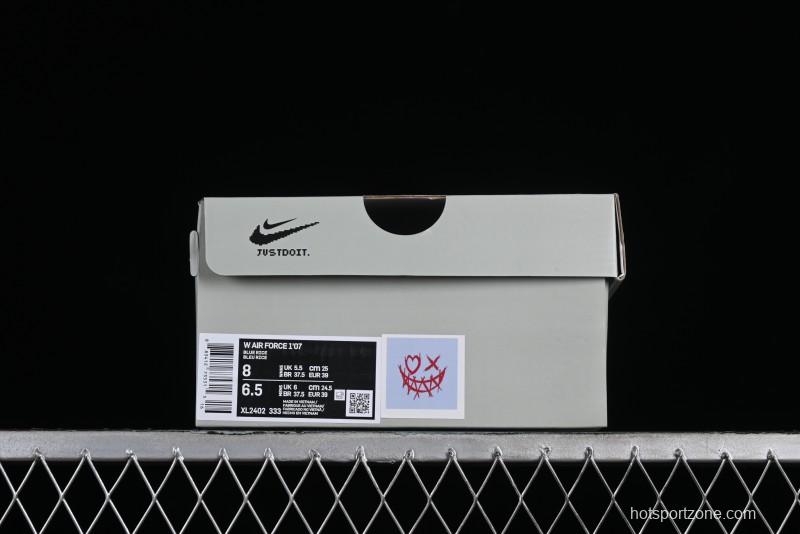 Nike Air Force 1 '07 Low Custom Casual Sneakers "Joker Red" with Full-Length Hexagonal Air Cushion - XL2402-333