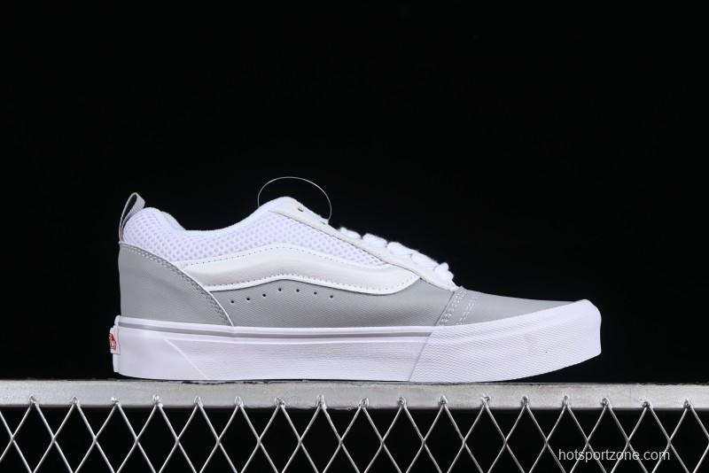 Vans Classics Knu Skool Chunky Tongue Retro Sneakers in Grey White - VN0009QCYF9