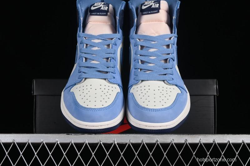 Air Jordan 1 High-Top "First in Flight" Obsidian 2.0  Basketball Shoes