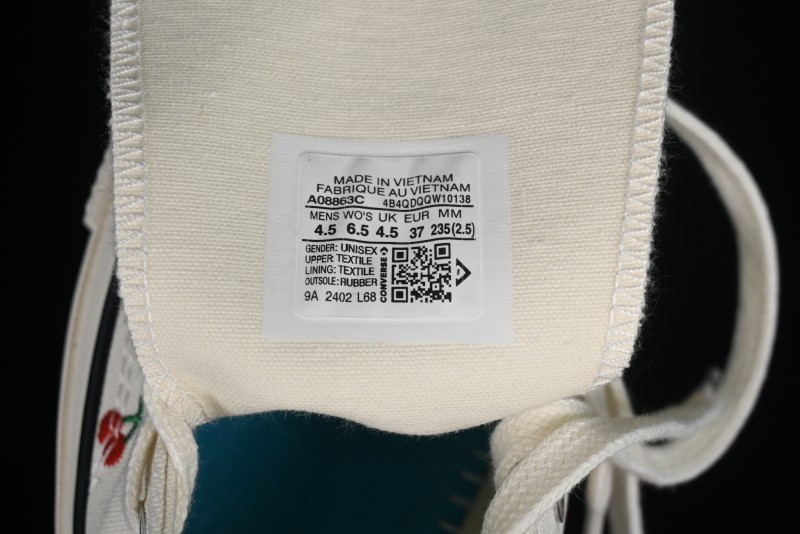 Converse Chuck 1970s Official Cherry Embroidery Canvas Sneakers - A08863C