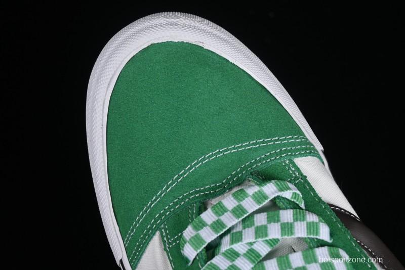 Vans Classics Knu Skool White Green Chunky Tongue Retro Sneakers - VN0009QCV0N