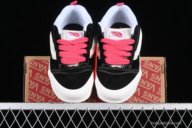 Vans Classics Knu Skool Retro Skate Shoes with Thickened Tongue and Oversized Toe - VN0009QCBLK