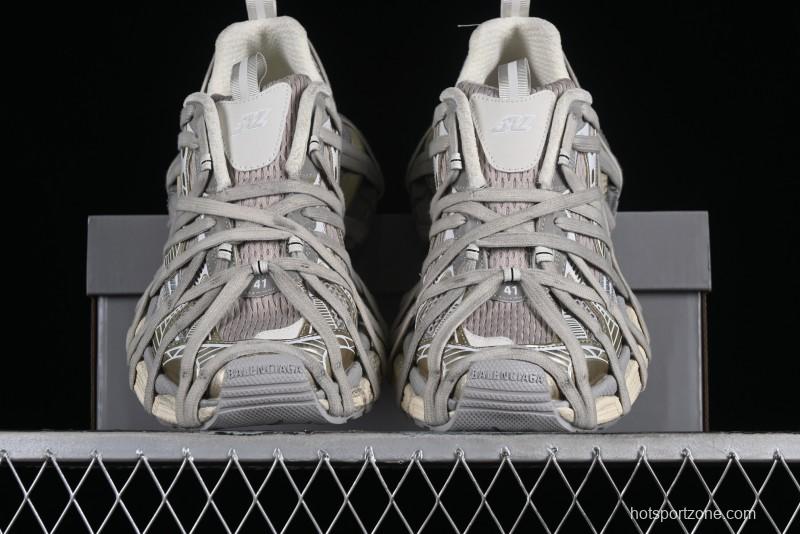 Balenciaga Phantom Sneaker 10th Generation Lace-Up Running Shoes with Transparent Heel Strap - W3XLL9191