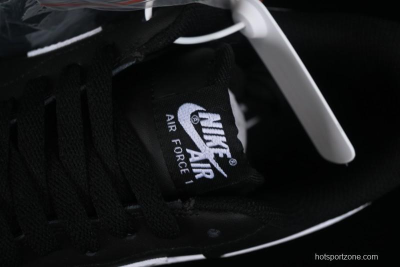 Nike Air Force 1 '07 Low Classic Black White Swoosh Casual Sneakers - FZ0627-010