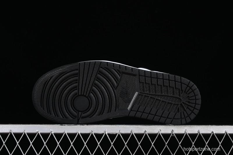 Nike Air Jordan 1 Mid AJ1 White Black Mid-Top Casual Sneakers - DQ8426-132