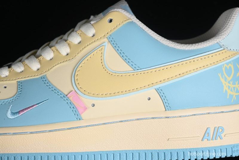 Nike Air Force 1 '07 Low Custom Casual Sneakers with Full-Length Honeycomb Air Cushion - XL2312-555