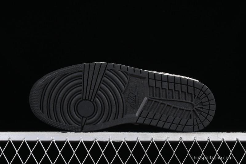 Nike Air Jordan 1 Low AJ1 Panda Prank Street Graffiti - Angel Demon Low Top Basketball Shoes - DQ8421-001