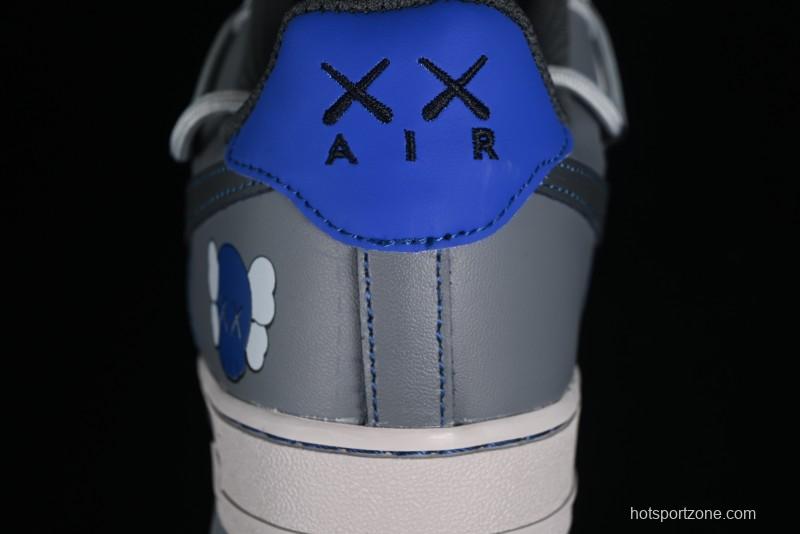 Nike Air Force 1 '07 Low Custom Strap Casual Sneakers with Kaws Collaboration - KS6869-333