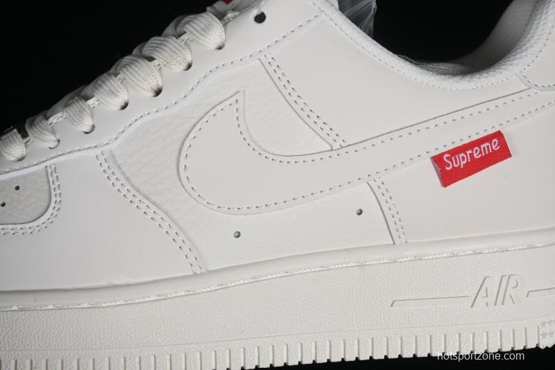 Supreme x Nike Air Force 1'07 Low Off-White Casual Skate Shoes with Zoom Air Cushion - HD1968-007