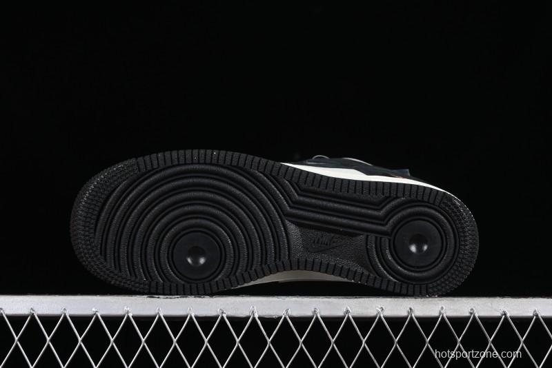 Nike Air Force 1 '07 Low LV Collaboration - Beige Black Pigskin Casual Sneakers - HD1968-010