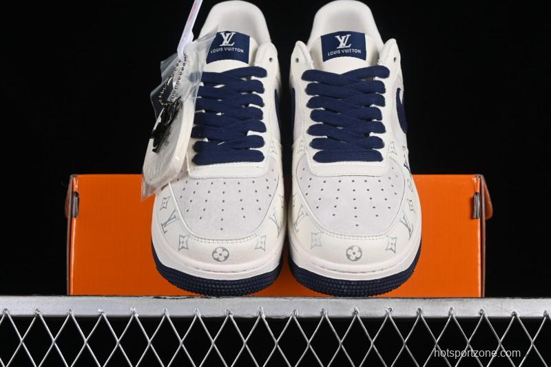 Nike Air Force 1 '07 Low LV Collaboration - Off White Navy Blue Casual Shoes CV1724-111