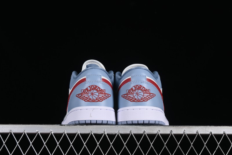 Nike Air Jordan 1 Low AJ1 White Blue Red Toe Casual Sneakers - DC0774-164