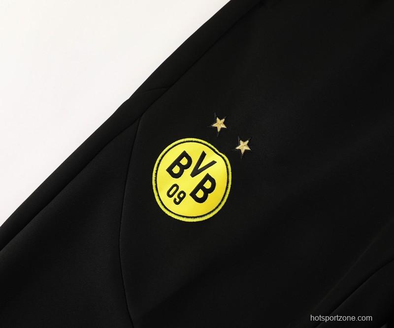 24/25 Borussia Dortmund Black/Yellow Full Zipper Jacket +Long Pants