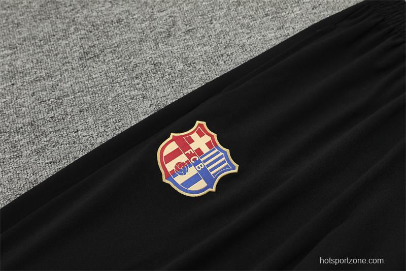 24/25 Barcelona Black Half Zipper Jacket+Long Pants