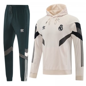 24/25 Real Madrid Light Yellow Hoodie Jacket +Long Pants