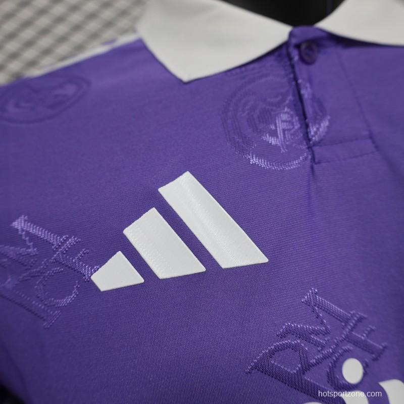 Player Version 24/25 Real Madrid Purple Pre-Match Jersey