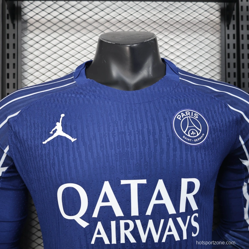 24/25 Player Version PSG Forth Blue Long Sleeve Jersey