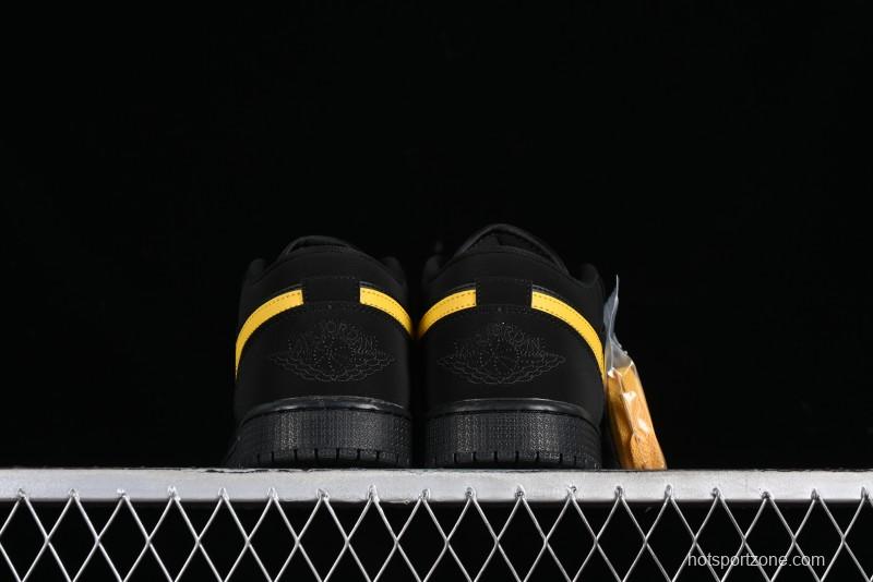 Nike Air Jordan 1 Low AJ1 Black Gold Hook Casual Sneakers - 553558-071
