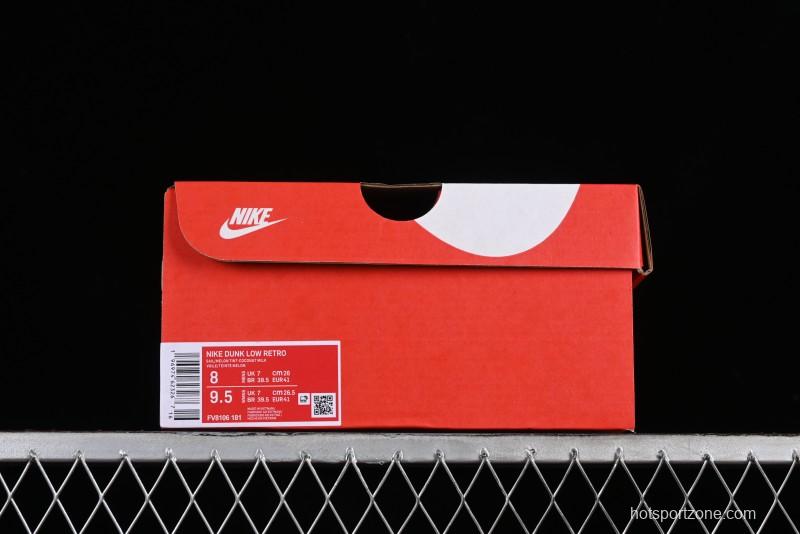 Nike Dunk Low Retro SB Skateboarding Shoes in Navy Blue with Purple Gold White Colorway - FV8106-181
