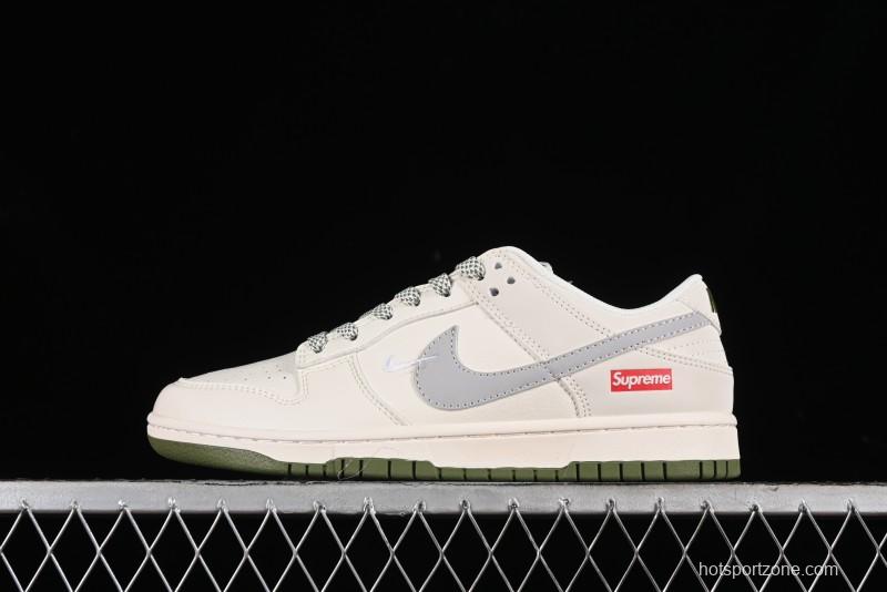 Nike SB Dunk Low Supreme Collaboration - Beige Anniversary High-End Custom Low-Top Casual Sneakers - XX2025-330