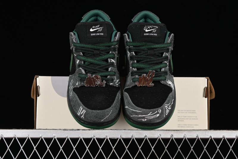 Nike There Skateboards x Nike SB Dunk Low Graffiti Art Style Collaboration SB Low Top Casual Skate Shoes - HF7743-001