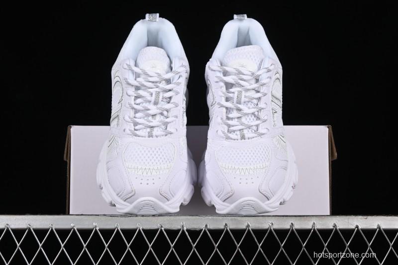 Dior Chrono Round Toe Lace-Up Lifestyle Casual Running Shoes - 10W WHITE