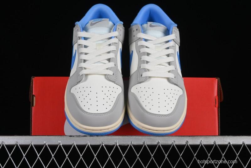 Nike Dunk Low SB "Athletic Department" Grey Blue Leather Skateboarding Shoes - FN7488-133