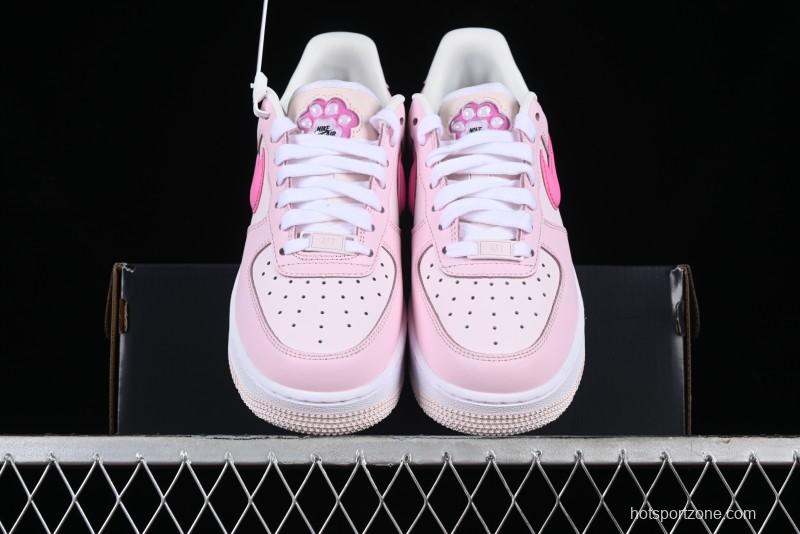Nike Air Force 1 '07 Low White Pink Casual Sneakers - HM3696-661