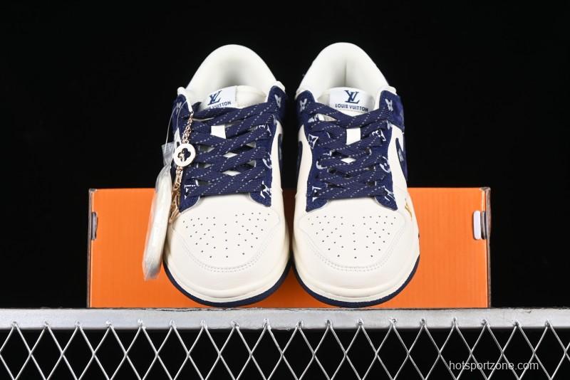 Nike SB Dunk Low LV Collaboration Anniversary Customized Low-Top Casual Sneakers - XD6188-029