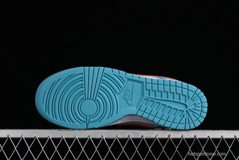 Nike SB Dunk Low Casual Skate Shoes in White Green Orange - DV0833-102