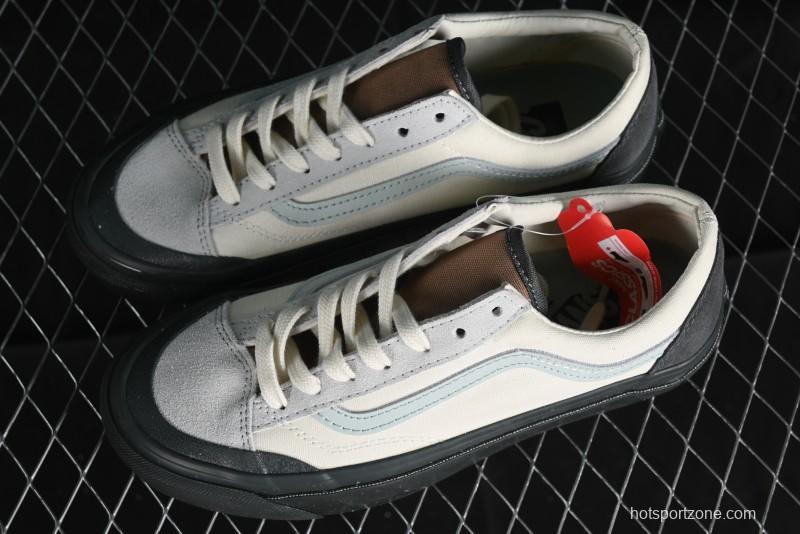 Vans Old Skool Reissue 136 Retro Casual Vulcanized Sneakers in Gray Blue White - VN000CRPGRN