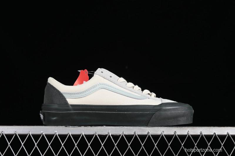 Vans Old Skool Reissue 136 Retro Casual Vulcanized Sneakers in Gray Blue White - VN000CRPGRN