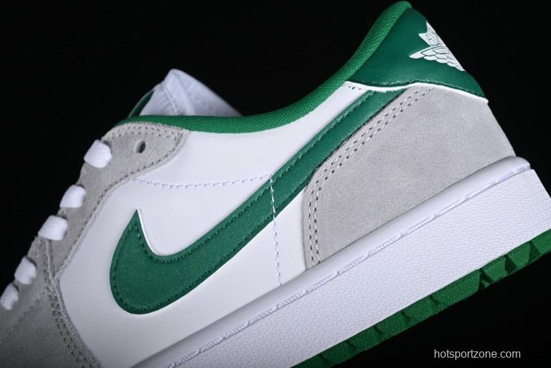 Nike Air Jordan 1 Low Golf Shoes Retro Grey White Green - DD9315-112