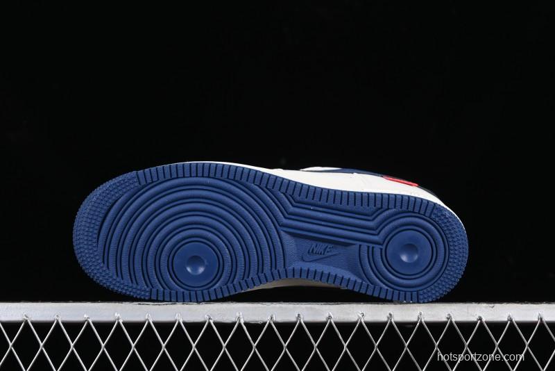 Supreme x Nike Air Force 1 '07 Low Collaboration Dark Blue Casual Sneakers - HD1968-025