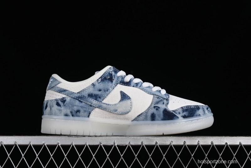 Nike SB Dunk Low Stussy Collaboration - Crystal Denim Anniversary Custom Low-Top Casual Skate Shoes - JH8039-937