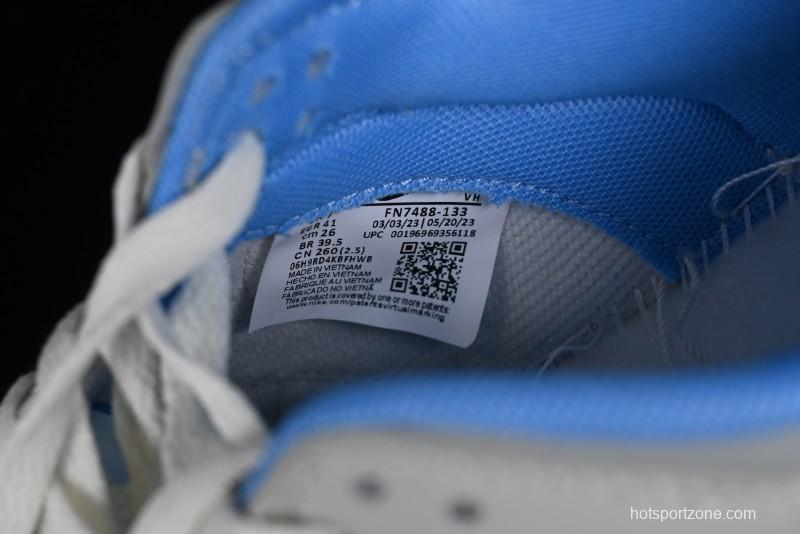 Nike Dunk Low SB "Athletic Department" Grey Blue Leather Skateboarding Shoes - FN7488-133