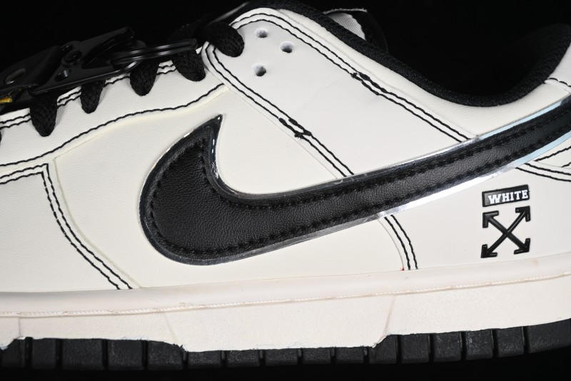 Nike SB Dunk Low OFF-WHITE Collaboration - Anniversary Edition Customized Low-Top Casual Skate Shoes - DJ2024-003