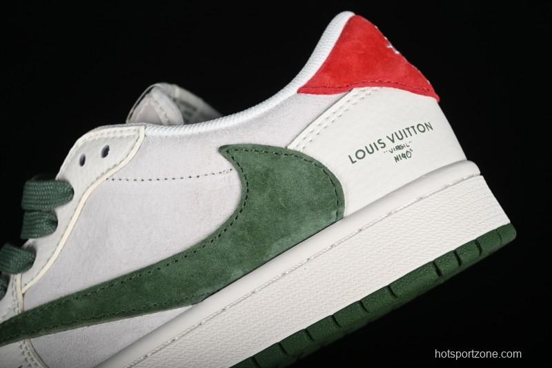 Nike Travis Scott x Fragment Design x Air Jordan 1 Low OG SP AJ1 LV Collaboration Sneakers - XY2688-102