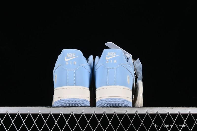 Nike Air Force 1 '07 Low Bape Collaboration - Light Grey Blue Casual Sneakers BB9599-204