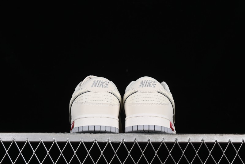 Nike SB Dunk Low Supreme Collaboration - Light Grey Anniversary Customized Low-Top Casual Skate Shoes - DJ2024-005