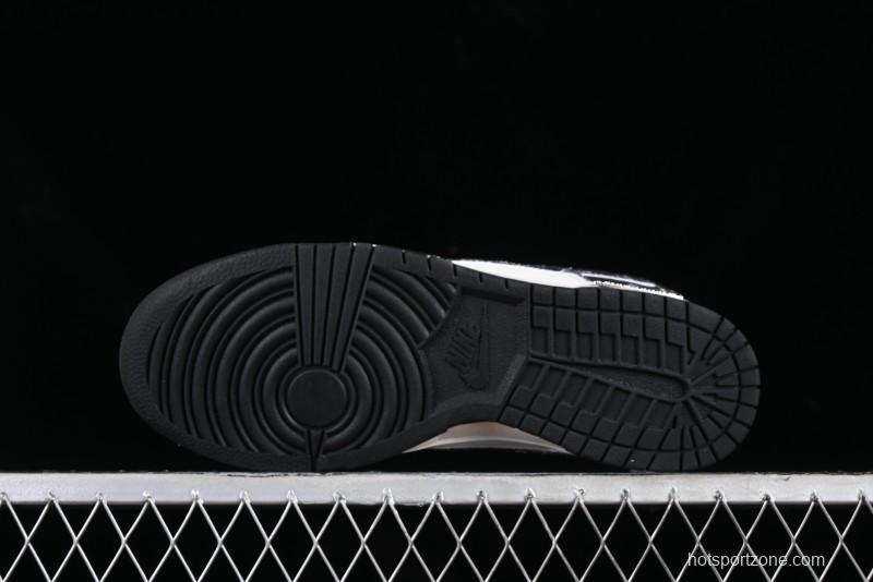 Nike SB Dunk Low LV Collaboration - Black Denim Off-White Black Swoosh Anniversary Custom Low-Top Casual Skate Shoes - DJ2024-009