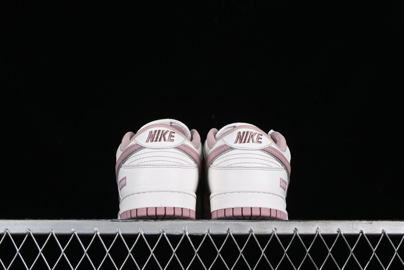 Nike Supreme x SB Dunk Low Collaboration - Rouge Pink Anniversary High-End Custom Low-Top Casual Skate Shoes - DY1503-006
